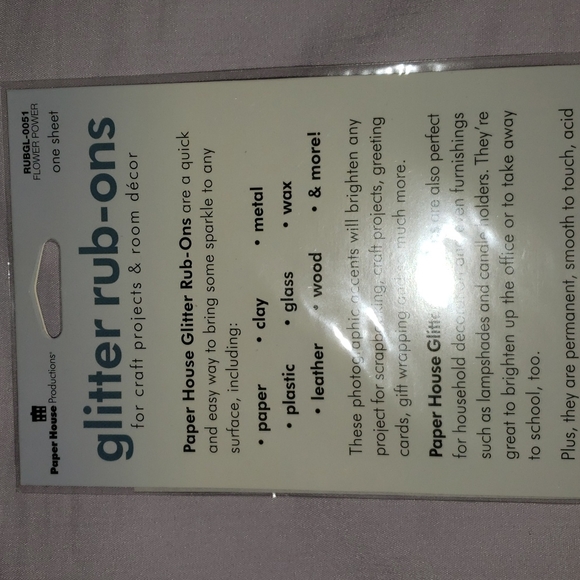 Flower Power Glitter Rub-Ons - Picture 5 of 7